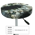 thumbnail image 4 of Lsque Floral Angelic White Wings Pattern Round Bar chair cushion covers Velvet Fabric Premium Comfort Protects from Scratches and Stains for 14-17 Inch Chair-12 inch, 4 of 7