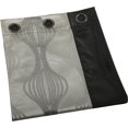 thumbnail image 3 of Nanshing Kath Light Filtering Grommet Curtain Panel Pair, Black Silver, 37" x 84", 3 of 7
