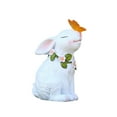thumbnail image 2 of Harpi Solar Garden Lights - Bunny Garden Statue with Butterfly Light & Flower, Outdoor Lawn Easter Rabbit Decor for Patio, Balcony, Yard, Lawn Art Ornament, Housewarming Gifts, 2 of 7