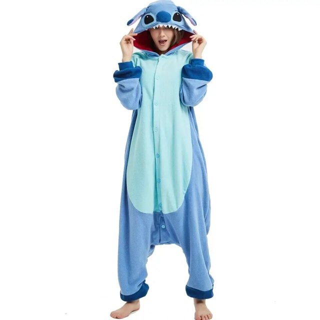 HKSNG Winter Adult Animal Mike Duck Onesies Shark Cat Fox Kigurumi Pajamas Monkey Cartoon Costumes Jumpsuits Christmas Hooded