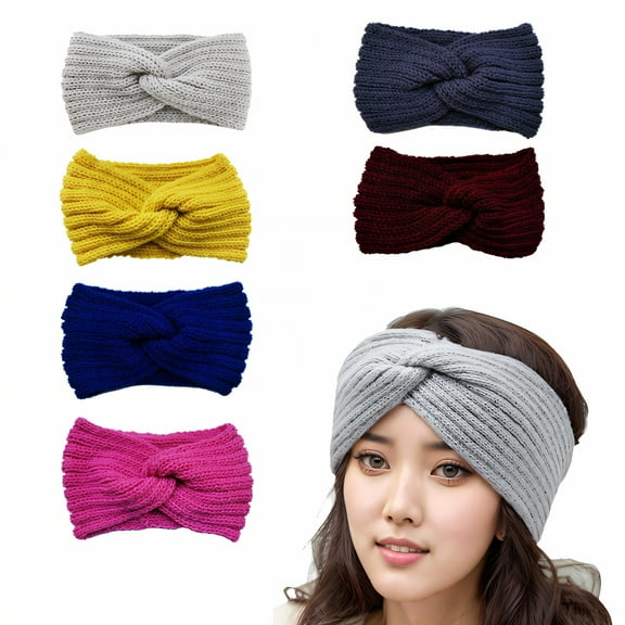 TELOLY 6Pcs Headbands for Women,Cloth Turban Headbands,Wide Headbands for Women,Mixing1