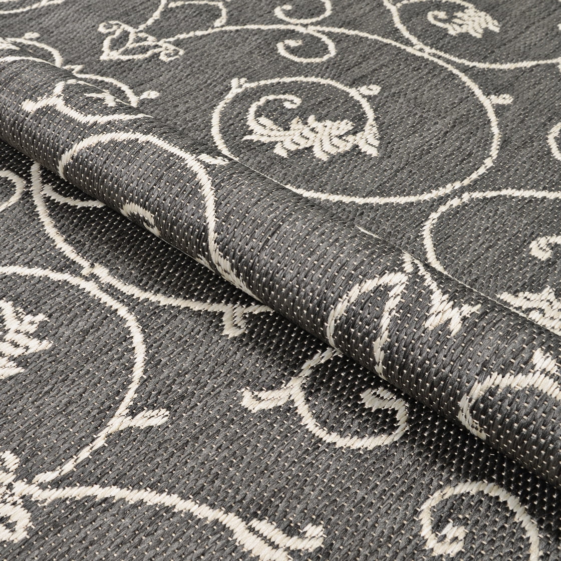 Couristan Recife Veranda 6'2" x 9'2" Champagne-Grey Outdoor Rug