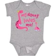 thumbnail image 3 of Inktastic My Nanny Loves Me Girls Baby Bodysuit, 3 of 5