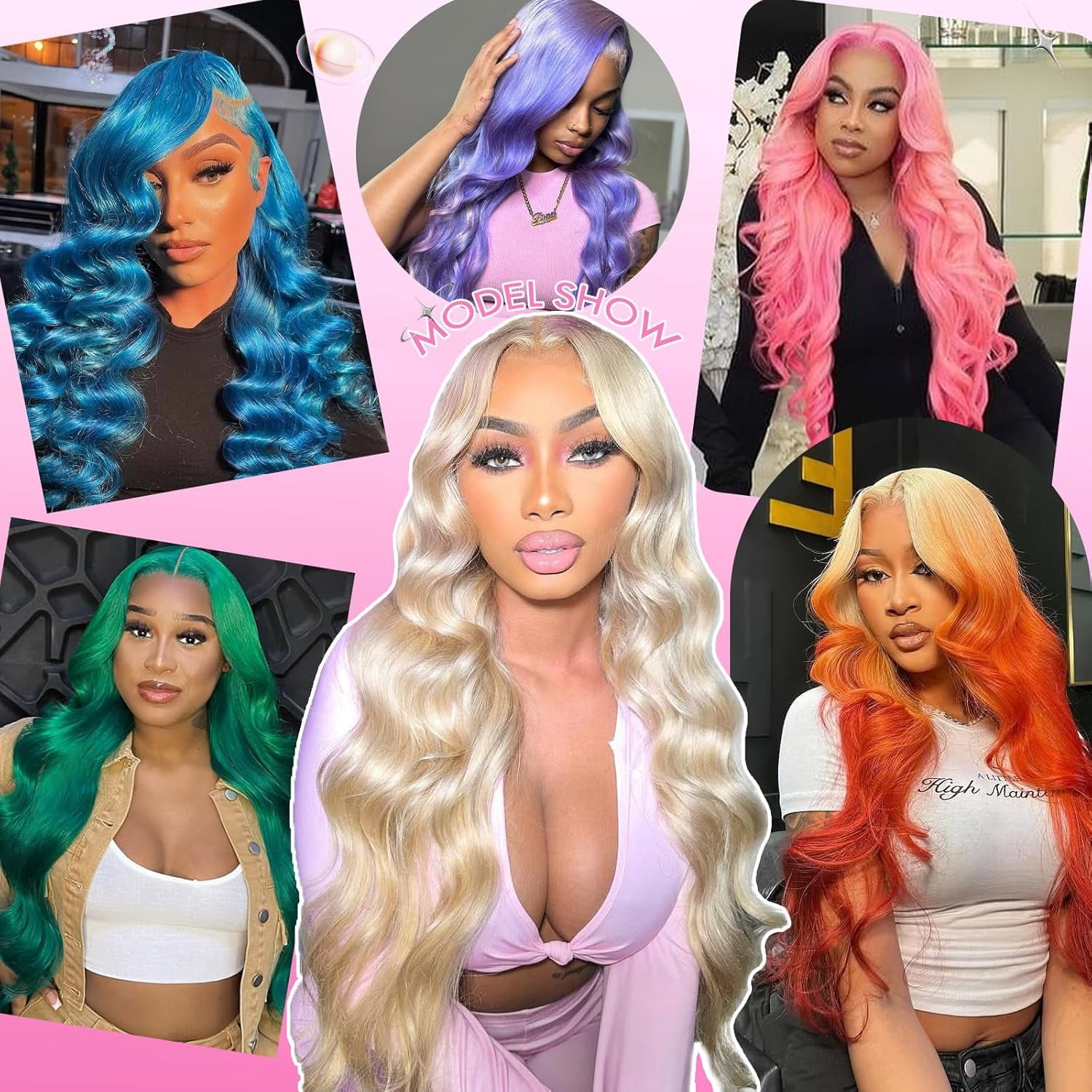 22" 613 Lace Front Wig Human Hair, Body Wave 13x4 Blonde Lace Front Wigs