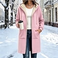 thumbnail image 6 of Inverlee Womens Sherpa Lined Hooded Coat Zip Up Long Jacket Winter Warm Outerwear Pink (S-XXXL), 6 of 11