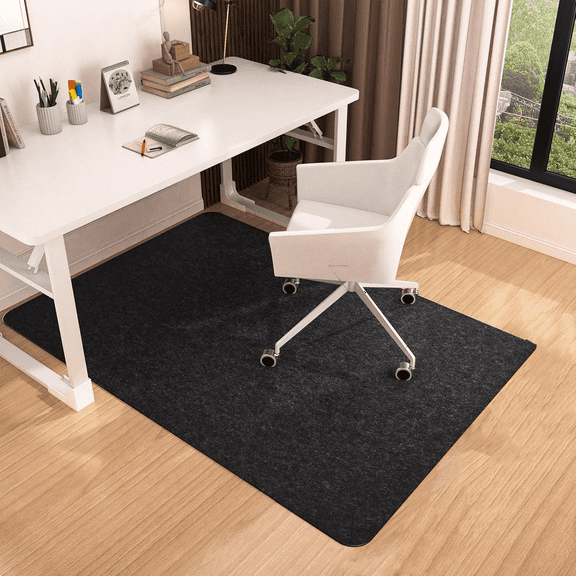 FAKYFJ 35.4" x 47.24" Office Chair Mat for Hardwood and Tile Floors, Anti-Slip PVC Desk Chair Rug for Rolling Chairs, Large Hard Floor Protector for Home and Office Use