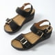 thumbnail image 5 of Amzcrzy Zapatos de mujer,Zapatos de mujer,Zapatillas de mujer, Sandalias casuales y cómodas de verano para mujer, con plataforma de color liso y hebilla de metal. Sandalias Mujer Zapatillas De Casa, 5 of 8