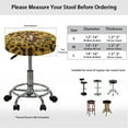 thumbnail image 6 of ZIATUBLE Sunflower Horse Chair Seat Cushion Cover 2 Pieces Butterfly Round Bar Stool Seat Covers for Dining Room with Elastic Bands Stool Seat Replacement Cover 12"-14" Home Decor, 6 of 6