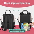 thumbnail image 4 of BabbleRoo Mochila para pañales, bolso cambiador multifunción con cambiador, correas para cochecito y estuche para chupete, mochila de viaje elegante unisex para mamás y papás - Albaricoque y negro, 4 of 5