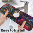 thumbnail image 6 of Sikiie Mandala Colorful Splash Guard for Sink Faucet-1 PC Super Absorbent Fast Drying Mat Sink Gadgets-Splash Guard for Kitchen, Sink Mat, 6 of 7