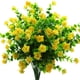 thumbnail image 2 of 1 Ramo de Flores Artificiales para Exteriores, Arbustos Verdes, Decoración de Porche de Jardín, Amarillo, 2 of 5
