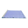 thumbnail image 2 of Ahgly Company Machine Washable Indoor Square Solid Blue Modern Area Rugs, 6' Square, 2 of 4