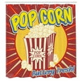 thumbnail image 3 of Ambesonne Retro Shower Curtain, Pop Corn Movie Snack, 69"Wx84"L, Multicolor, 3 of 5
