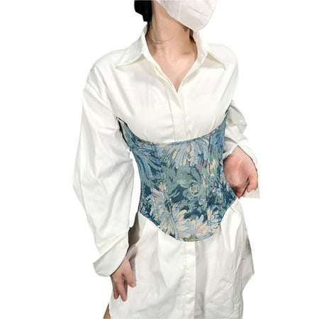 

Liacowi Women Vintage Push Up Off Shoulder Lace U Corset Tube Open Back Boned Bustier Party Cropped Top Camisoles Lingerie Vest