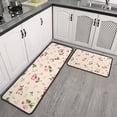 thumbnail image 2 of Pioneer Flower Floral Print Pattern Kitchen Rugs Sets Of 2,Anti Fatigue Kitchen Mat Rugs Non Slip Washable,Decorative Kitchen Floor Mats for Kitchen,Sink,Laundry,17"X30"+17"X47", 2 of 7