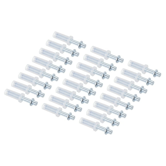 Unique Bargains Bifold Door Hardware, 24 Pack Bi-Fold Door Top Pivot, Bifold Closet Door Hardware Repair Part, Silver