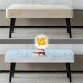 thumbnail image 6 of POLERO Stretch Bench Covers, Winter Snowman Printed Bench Seat Protector, Washable Slipcover, Music Notes Rectangle Covers for Dining Room, Living Room, Kitchen, 6 of 7