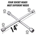 thumbnail image 4 of CARTMAN 14 Inch Universal Heavy Duty Lug Wrench, 4-Way Tire Iron Wrench, 4 of 10