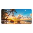 thumbnail image 1 of Beach Sunset Unbreakable Plastic License Plate, 1 of 1