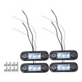 thumbnail image 1 of Unique Bargains Luz de marcador lateral delantera trasera 3 LED sellada para camión, caravana, furgoneta, camión, RV, plástico, blanco (juego de 4), 1 of 1