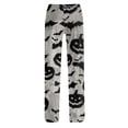 thumbnail image 6 of Fabrcox Halloween Pajama Pants for Women Pumpkin Ghost Moon Sleep Pants Women Fall Winter Festival Soft Lounge Pants Women Black XXL, 6 of 6
