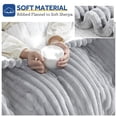 thumbnail image 3 of Electric Heated Blanket Twin size - 62"x84" Heating Blanket with 8 hours Auto-off, 10 Level Over-heat Protection, Soft Flannel, 3 of 9