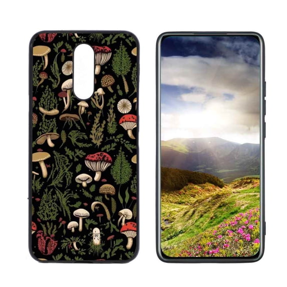 Mushroom-Woodland-9 Phone Case, Degined for LG Xpression Plus 2 Case Men Women, Flexible Silicone Shockproof Case for LG Xpression Plus 2