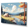 thumbnail image 2 of Designart "Scenic Camping By The River II" Camping Travel Wall Art Prints, 2 of 7