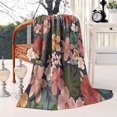 thumbnail image 2 of Pioneer Flower Floral Print Pattern Blanket,Comfortable Soft Lamb Wool Throw Blanket,All Season,Warm Lightweight Blankets for Sofa Bed Couch Living Room Chair,40"x50", 2 of 4