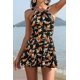 thumbnail image 2 of Vestido de baño de una Pieza Elegante para Mujer con Cuello Alto y Falda de baño con Pliegues Impresión negra G Impresión negra G Xishao ropa, 2 of 2