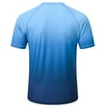 thumbnail image 3 of Satankud Mens Swim Shirts UPF 50+ Sun Protection Quick Dry SPF Rash Guard Outdoor Beach Fishing T Shirt Gradient Blue S, 3 of 6