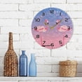 thumbnail image 7 of GZHJMY Tropical Flamingo Wall Clock, 10" Silent Non Ticking Round Clock, Oil Painting Easy to Read Clock for Living Room Bedroom Bathroom Home Decor Holiday Gifts, 7 of 7