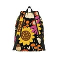 thumbnail image 2 of Honeii Sunflowers Mushrooms Print Canvas College Laptop Backpack, Durable Rucksack Travel Notebook Bag School Backpack Book Bag for Men Women-Small, 2 of 7