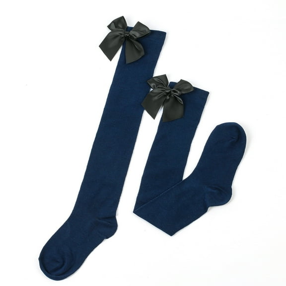 Riecok Womens Halloween Socks Lightweight Cushioned Bow Crew Socks Knee High Stretched Winter Warm Socks for Cold Weather