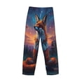 thumbnail image 3 of Vsdgher Starry Sky Meditating Fox Print Mens Pajama Pants Sleep & Lounge Pants, PJ Bottoms With elastic waistb and Pockets, 3 of 5