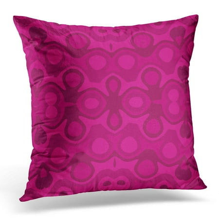 Magenta Throw Pillows STOAG Pink Hot Magenta Fuchsia Monochrome Abstract Pattern Design Dots Painting Throw Pillowcase Cushion Case Cover 16x16 inch ()