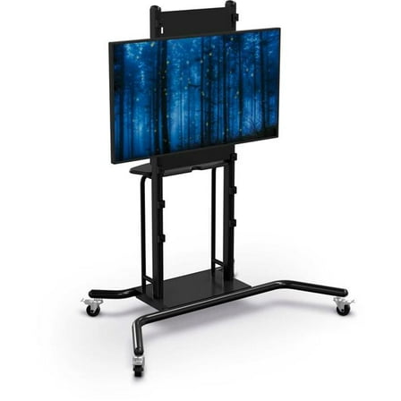 Balt B3035309 MooreCo iTeach Spider Flat Panel Cart - Manual Height Adjustable - Black