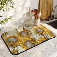 thumbnail image 2 of Washable Rubber Sunflower Cute Floral Dish Drying Mats for Kitchen Counter Home Large Coffee Bar Pad Accessories and Decor for Utensils Stemware 19.5''x12'', 2 of 4