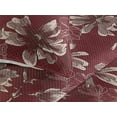 thumbnail image 3 of Ambesonne Flowers Boho Quilted Bedspread Set 3 Pcs, Spring Magnolia Sketch, King, Dimgray Burgundy, 3 of 4