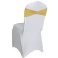 thumbnail image 2 of MDS Pack of 50 Spandex Chair Sashes Bow Ties With Buckle for Wedding - Gold, 2 of 8
