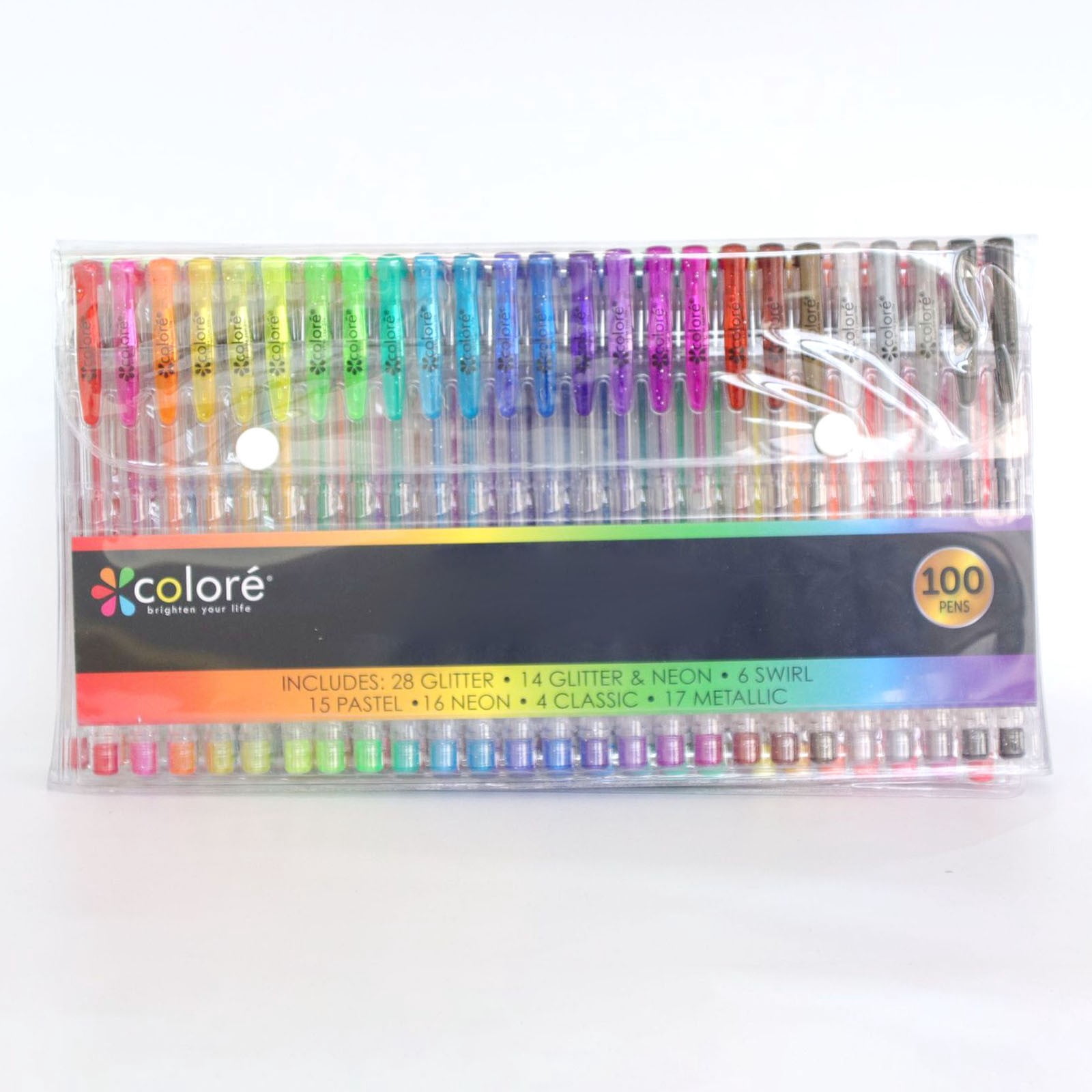 HCTSHG 100PCS Artist Grade Gel Pen Set 1 Count for Adult Coloring Scrapbooking Doodling Comic,50ml for Adult Coloring Books Art Markers, No Duplicates Colors