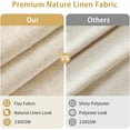thumbnail image 2 of Linen Shower Curtain Beige Boho Farmhouse Shower Curtains for Bathroom Natural Cloth Cotton Fabric Liner Cream 72 x 72 Inch Modern, 2 of 7