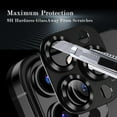 thumbnail image 3 of Fostbeen Camera Lens Protector Compatible with iPhone 14 Pro/ 14 Pro Max, 9H Tempered Glass Screen Protector, Metal Protective Lens Cover for iPhone 14 Pro/ iPhone 14 Pro Max - Black, 3 of 7