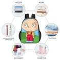 thumbnail image 6 of Cartoon Stewie Family Guy Clear Backpack Transparent Bag 17 Inch Large Capacity Laptop Daypack Clear Through Backpack Travel Bag For School Daily Office Holiday, 6 of 8