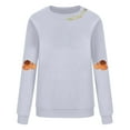thumbnail image 4 of Wensltd Fall Pumpkin Sweatshirt for Women Pullovers Tops Thanksgiving Long Sleeve Shirt, 4 of 4