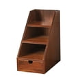 thumbnail image 2 of Office Desk Wooden Organizer Rustic Sturdy Retro for School Dresser Tabletop B, 2 of 7