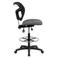 thumbnail image 5 of Mid-Back Gray Mesh Drafting Chair with Back Height Adjustment, 5 of 5