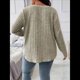 thumbnail image 5 of Suéter Informal de Punto con Cuello en V y Larga para Mujer, Talla Grande Albaricoque XXL, 5 of 10