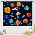 thumbnail image 4 of Outer Space Window Curtains for Kids,Cartoon Astronaut Universe Galaxy Planets Window Treatments for Bedroom Living Room Nursery Window Drapes 2 Panels,84X63 Inch, 4 of 5