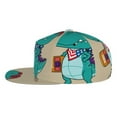 thumbnail image 3 of Balery Baseball Cap Flat Bill Hats for Men Adjustable Size for Running Workouts and Outdoor Activities All Seasons Dad Hat(Cool Dino Playing Skateboard ), 3 of 9